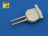 Aber 1:700L-08 Set of 8 pcs 381mm long barrels for turrets without antiblast covers ships Hood 1/700